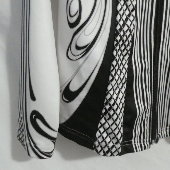 CATWALK | medium | White Zip-Up Jacket With Incredible All-Over Print Design - Picture 6 of 15